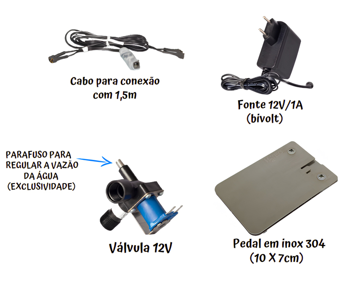 Pedais para torneiras
